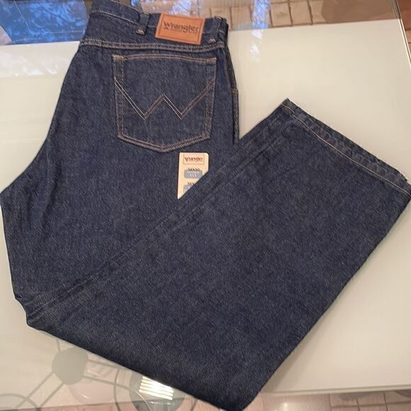 Wrangler classic fit jeans 38/30 dark blue wash new no tags - Picture 4 of 13